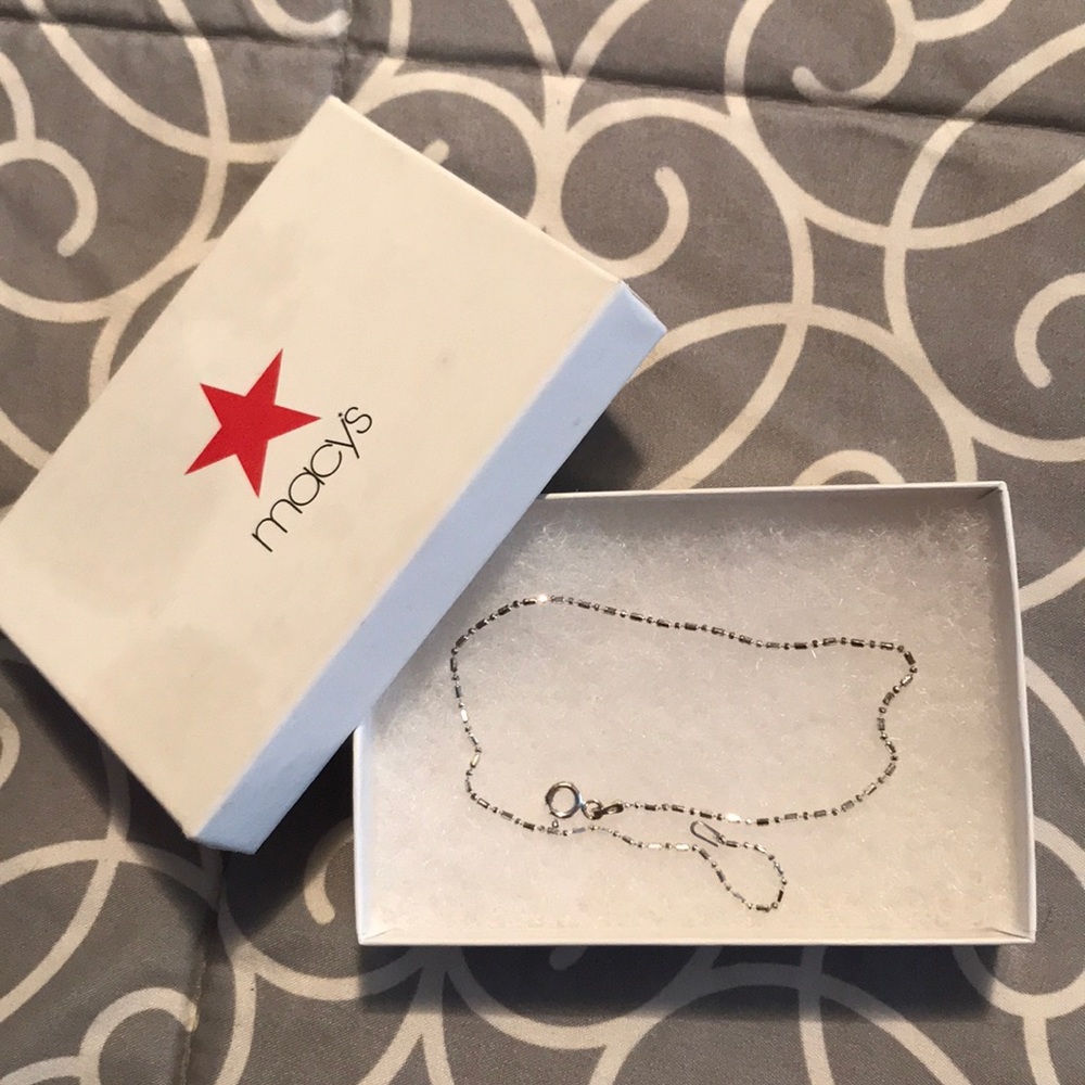 Silver ankle bracelet